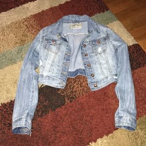 Women’s distressed jean jacket